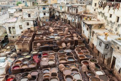 photography locations in Morocco - Fes Tanneries