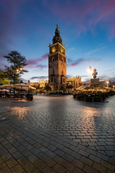 photo locations in Krakow - Town Hall Tower (Ratusz) from SW
