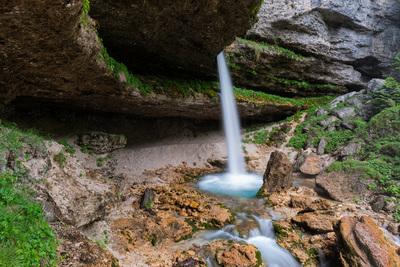photography spots in Slovenia - Upper Peričnik Waterfall