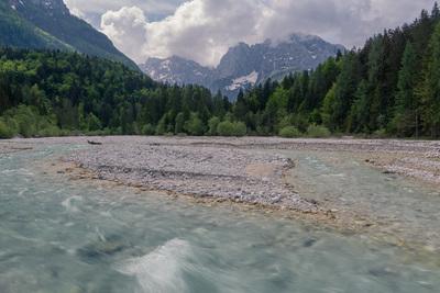instagram spots in Slovenia - Pišnica River & Julian Alps