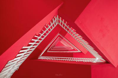 Iconic Red Staircase