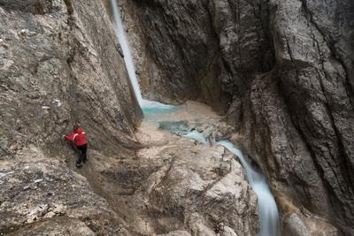photo spots in Slovenia - Upper Martuljek Waterfall