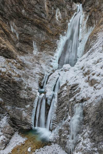 Jesenice instagram locations - Lower Martuljek Waterfall