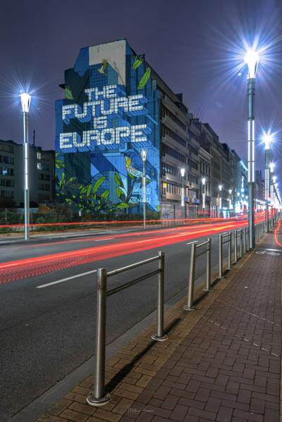 photography spots in Brussels - The Future Is Europe - Mural