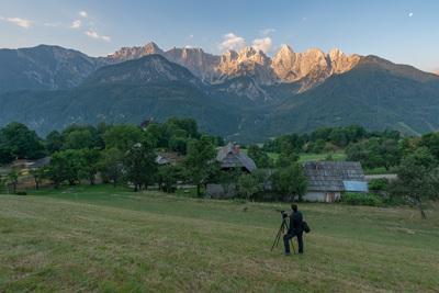 instagram spots in Slovenia - Julian Alps from Srednji Vrh
