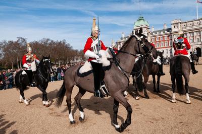 London photography locations - Changing The Queen's Life Guard - Horse Guards Parade