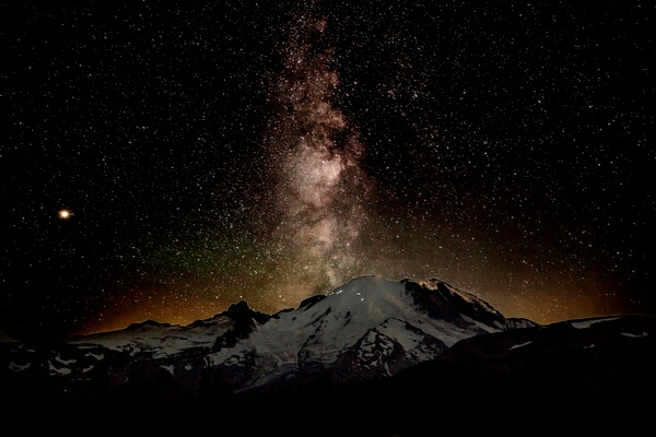 Milkyway over Mount Rainier
