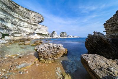 pictures of Corsica - Bonifacio Cliffs – from the beach