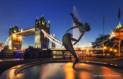 Photographing London - Girl with a Dolphin Fountain