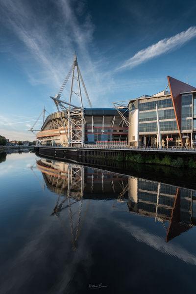 photography spots in South Wales - Millennium Stadium & Taff River
