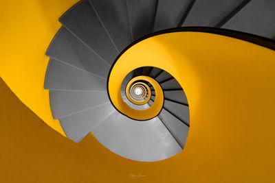pictures of Switzerland - Yellow Spiral Staircase