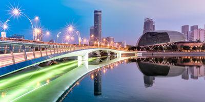 Singapore images - Jubilee and Esplanade Bridge