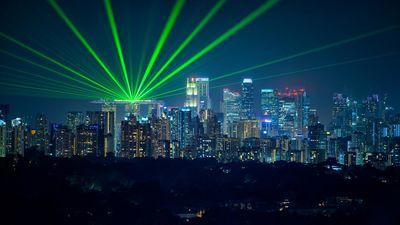 photos of Singapore - Marina Bay Light Show