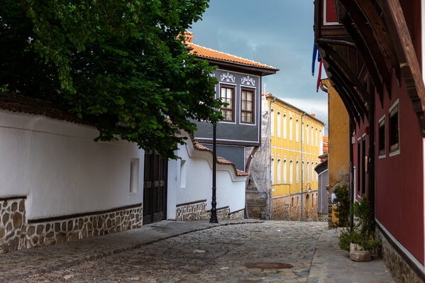 coble streets of Plovdiv old town