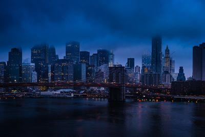 images of New York City - Brooklyn Bridge and Lower Manhattan from the Manhattan Bridge