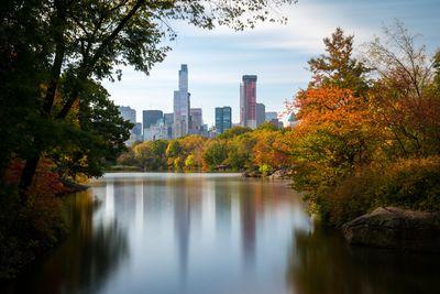 pictures of New York City - Central Park - from the Oak Bridge behind The Lake