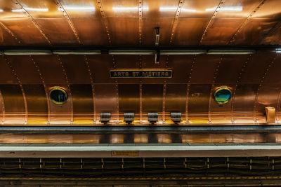 photography locations in Paris - Arts et Metiers Metro Station (Line 11)