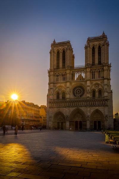 Cathédrale Notre Dame de Paris seen from the Parvis Notre Dame – Place Jean-Paul II