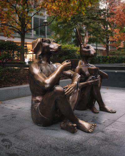 pictures of London - Dogman & Rabbitwoman Sculpture