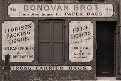 images of London - Donovan Bros Vintage Storefront