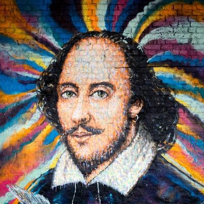 photography locations in England - Shakespeare Mural
