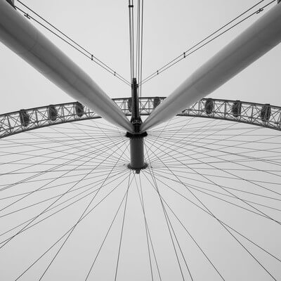 photos of London - The London Eye from Hungerford Bridge
