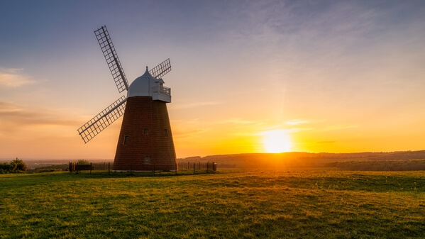 The sunset time can be incredible at the Halnaker Windmill.