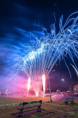 Things to photograph in South Wales - Carmarthen Park Fireworks