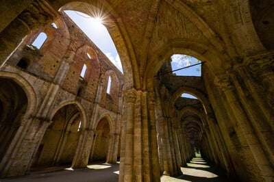 photos of Tuscany - Abbey of San Galgano - interior