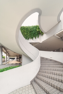 Singapore photos - Raffles Blvd Spiral Stairs