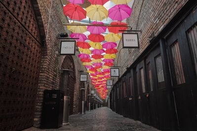 London photo guide - Camden Market Umbrellas