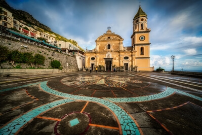 photos of Naples & the Amalfi Coast - Praiano  - Church of Saint Januarius and Square
