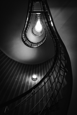 photos of Prague - The lightbulb staircase