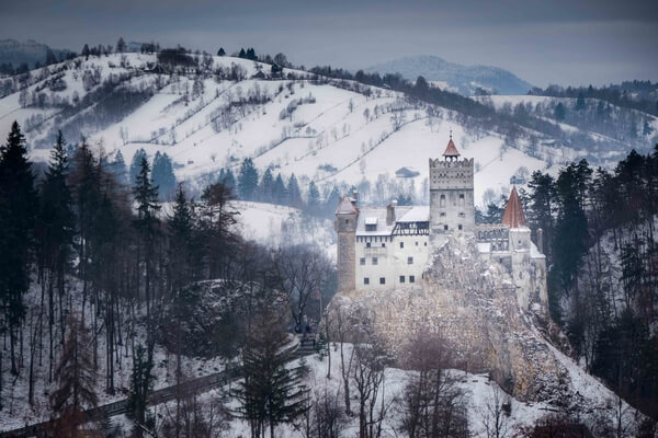 Bran Castle in winter