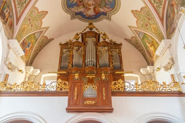 The pipe organ and interior architecture of the Church of the Immaculate Conception on Sutna Street.