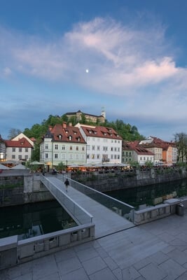 Ljubljana old town and the castle