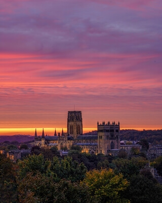 England photography locations - Durham Cathedral from Wharton Park 
