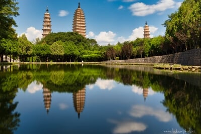 photo locations in China - Three Pagodas in Dali