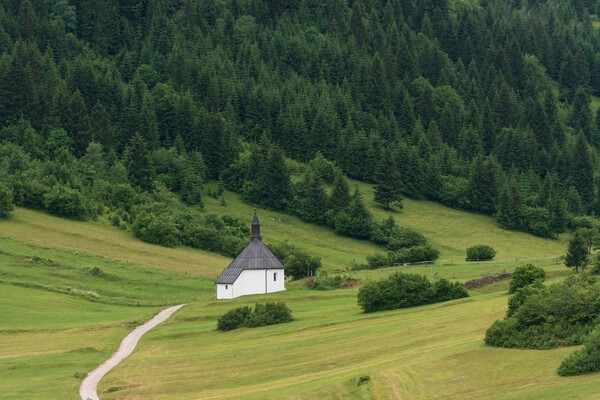 St Florian chapel at the end of the valley