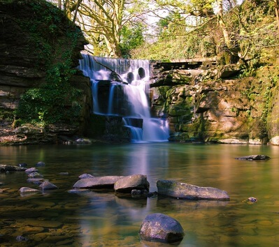 pictures of South Wales - Longford waterfall