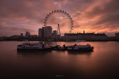 London photography locations - London Eye from Victoria Embankment