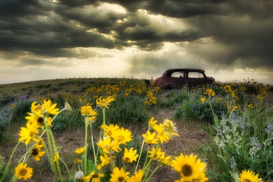 instagram spots in Washington - Dalles Mountain Ranch Car