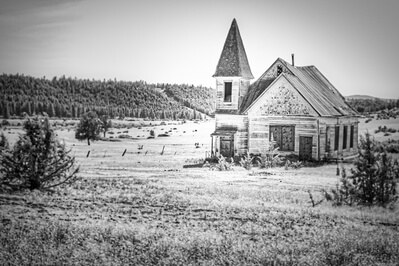 Oregon photo locations - Simnasho Presbyterian Church, and Parsonage