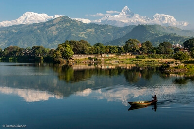 Gandaki Province photography spots - Himalayas View from Fish Tail Lodge