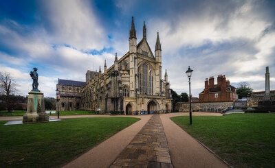 England photo locations - Winchester Cathedral - Exterior