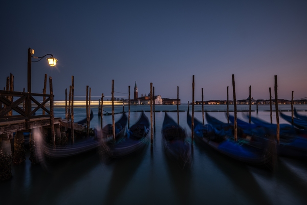 Gondolas at Riva degli Schiavoni, Venice