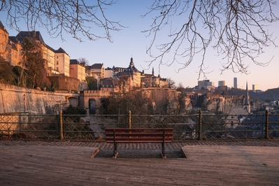 Luxembourg City photo guide - Corniche Viewpoint & Bench