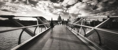 images of London - St Paul's Cathedral from Millennium Bridge