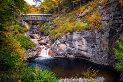 instagram spots in New Hampshire - Flume Gorge