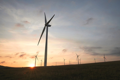 images of South Wales - Mynydd Y Betws Wind Farm - West View